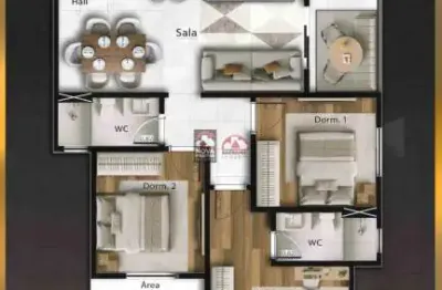 Apartamento com 3 quartos à venda na Rua Chile, 95, Parque das Nações, Pindamonhangaba