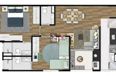 Casa | 2 dormitórios e 2 vagas em excelente bairro em apartamento