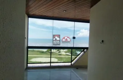 Cobertura duplex frente mar em caraguatatuba, praia aruan com 4 dormitórios e 2 vagas cobertas de garagem