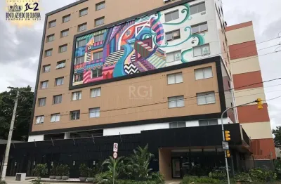 Stúdio totalmente mobiliado, na cidade baixa,com box,prédio com infraestrutura