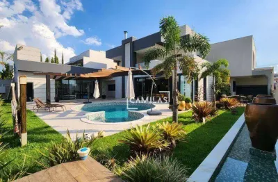 Casa com 5 dormitórios à venda, 625 m² por r$ 10.000.000,00 - condomínio residencial jardim tripoli - americana/sp