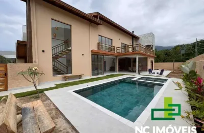 Temporada | linda casa com piscina no condomínio mar verde - caraguatatuba