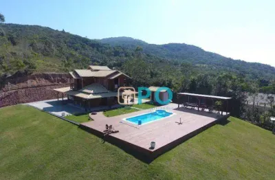 Chácara com 5 dormitórios à venda, 10000 m² por r$ 2.000.000,00 - escalvados - navegantes/sc