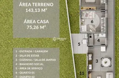 Casa nova de 3 quartos, suíte, a venda no loteamento arvoredo em pinheiral/rj
