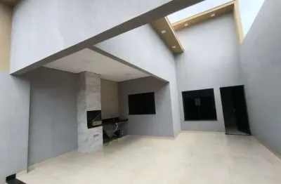 Casa à venda com churrasqueira, espaço amplo, 3 quartos e estética moderna em rio verde - go