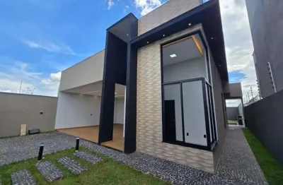 Casa à venda em rio verde - go com churrasqueira, espaço amplo, piscina, estética moderna e 3 suítes