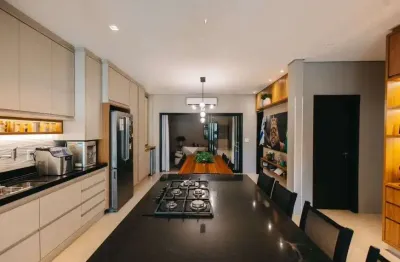 Casa à venda com churrasqueira, estética moderna e armários embuitidos em rio verde - go