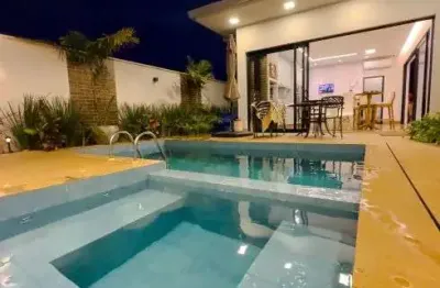 Casa à venda com 3 suítes, armários, piscina, espaço amplo e estética luxuosa em rio verde - go
