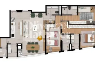 Apartamento com 3 quartos à venda na alameda dos arapanés, 1376, moema, são paulo, 121 m2 por r$ 2.700.138