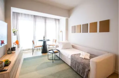 Apartamento à venda com 1 quarto, sendo 1 suíte,  no condomínio helborarte faria lima, são paulo - sp