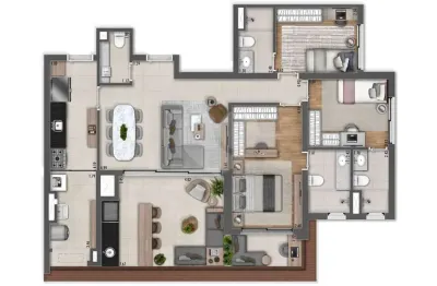 Apartamento à venda com 3 quartos, sendo 3 suítes,  no condomínio organy, são paulo - sp