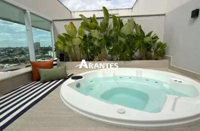Ampla cobertura duplex com 3 quartos, jacuzzi e cozinhas planejadas