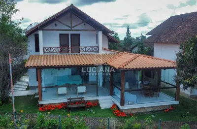 Vista para o lago! casa com 5 suítes em condomínio - gravatá/pe