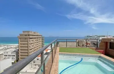 Maravilhosa cobertura duplex com vista mar e cristo no melhor de ipanema !!!