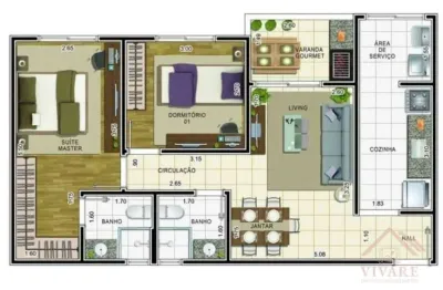 Lindo apartamento para venda no villa nobile taubaté