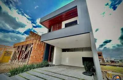 Casa à venda de alto padrão na grande florianópolis deltaville, 3 suítes com 2 vagas de garagem em residência totalmente planejada