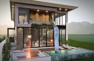 Casa em condomínio fechado com 4 quartos à venda na rua lagoinha, 65, pedra branca, palhoça por r$ 4.650.000