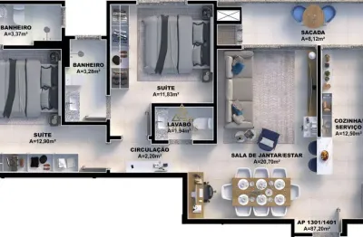 Apartamento com 3 quartos à venda na rua do bunganvília, 482, pedra branca, palhoça por r$ 949.850