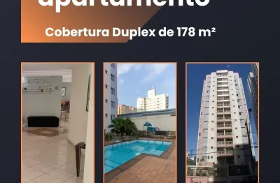 Cobertura duplex de alto padrão, com 178 m² de área privativa