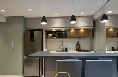 Apartamento mobiliado com amplo terraço no bairro escola agrícola!