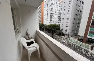 Apartamento - sala living - 1 dormitório e 1 vaga - gonzaga - santos - sp