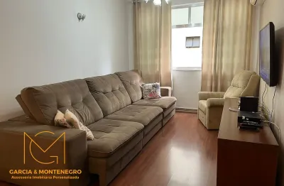Apartamento com 2 dormitório (1 suíte) e 1 vaga demarcada - quadra da praia - aparecida - santos/sp