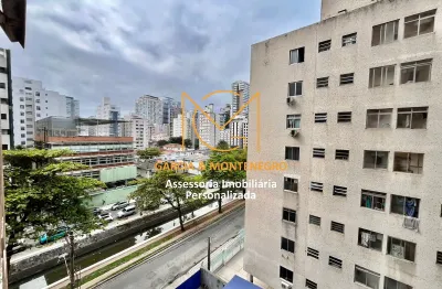 Apartamento de 85m² de 1 dormitório na quadra da praia, ponta da praia - santos - sp