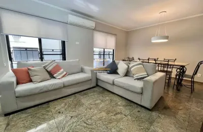 Pompéia: 3 quartos mobiliado | 128 m² de frente para a praia | vaga garantida