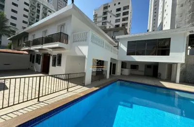 Casa com 4 quartos para alugar na rua dona amélia leuchtenberg, 71, ponta da praia, santos, 385 m2 por r$ 20.000