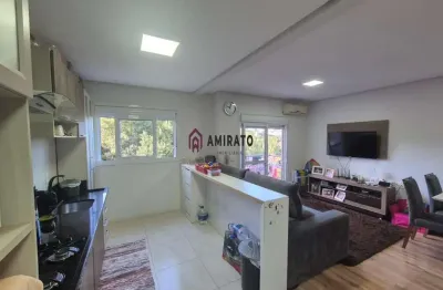 Apartamento semimobiliado com churrasqueira e varanda em nova vicenza, farroupilha - venda