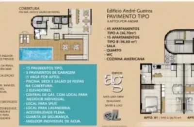 Pronto para morar! edifício andré gueiros com piscina e salão de festas – a partir de r$ 336 mil