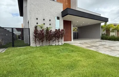 Casa térrea com 3 suítes, escritório, gourmet e piscina no jardins amsterdã – parnamirim/rn