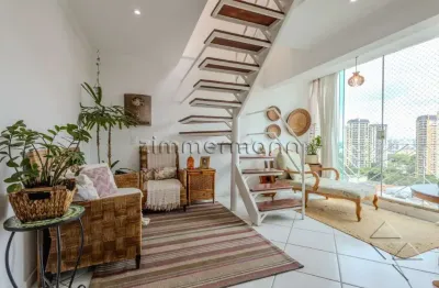 Cobertura com 3 quartos à venda na rua doutor ferreira lopes, --, santo amaro, são paulo, 128 m2 por r$ 1.100.000