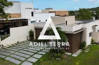Alphaville litoral norte 2 - 4/4 sendo uma suíte - 202m² ac - 4 vagas - área verde - acabamento fino em porcelanato - piscina e área gourmet