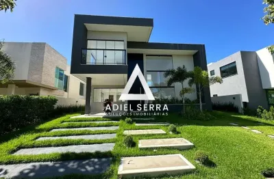 Alphaville litoral norte  - 470m² total - nunca habitada - 4 suítes - closet - gabinete - espaço gourmet - piscina - energia solar  - 3 vagas