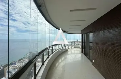 Ondina - andar alto - vista mar panorâmica - lavabo - 4 suítes - closets - master c/ banheiro sr. e sra. - 4 vagas