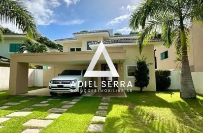Alphaville litoral norte 1 - 450m² total - nascente - ventilado - 4 suítes - master c/ closet - varanda - área gourmet - 4 vagas
