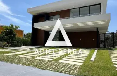 Alphaville litoral norte 3 - 502,30m² de terreno - nunca habitada - 4 suítes - piscina - espaço gourmet - deck - splits - master c/ closet - 4 vagas