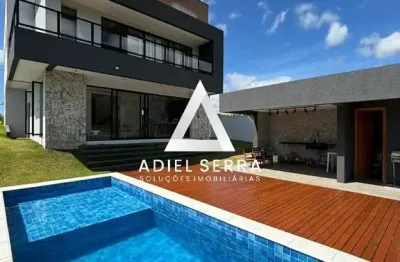 Alphaville litoral norte 3 - 453m² - vista verde - 4 suítes - closet - piscina - jardim - 3 vagas