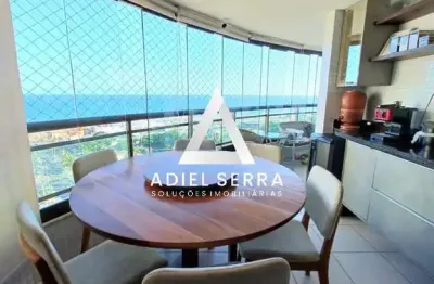 Colina a - patamares - 137m² - vista mar - andar alto - nascente - 3 suítes - 3 varandas - armários - lavabo - ventilado - climatizado - 3 vagas