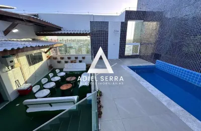 Lauro de freitas - cobertura duplex - 206m² - 3 quartos sendo 2 suítes - energia solar - piscina - área gourmet - varanda - climatizado - 2 vagas