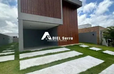 Alphaville litoral norte 2 - 377,97m² total - nascente - lote plano - 4 suítes - lavabo - área gourmet - piscina - 3 vagas de garagem