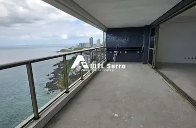 Ocean ondina - 04 suítes com 245m² - andar alto - frente mar - 04 vagas - lazer completo