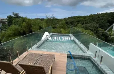 Alphaville salvador 02 - casa com 04 suítes - recém construída - energia solar - poço - nascente - armários - piscina e área gourmet