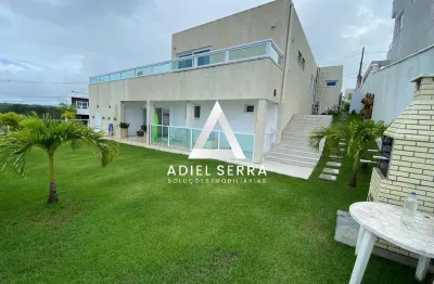 Alphaville litoral norte 2 | casa alto padrão | 6 suítes | 380m² | piscina | porteira fechada