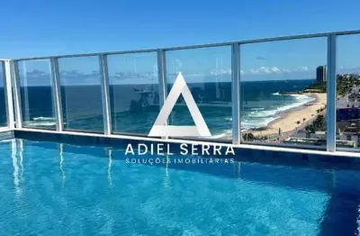 Amaralina | studio | 19m² | vista mar | nunca habitado | móveis planejado | porteira fechada | total infraestrutura de lazer