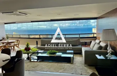 Pituba | cobertura duplex | 364m² | 4 suítes + gabinete | porteira fechada | 5 vagas | total infraestrutura de lazer