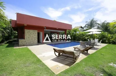 Itacimirim | casa térrea 4 suítes | 280 m² | piscina, espaço gourmet e lareira ao ar livre | total infraestrutura de lazer