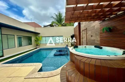 Villas do jacuípe | casa térrea | 240 m² | 4 suítes + home | piscina aquecida | total infraestrutura de lazer