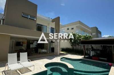 Alphaville litoral norte 1 | casa alto padrão | porteira fechada | 3 suítes | total conforto